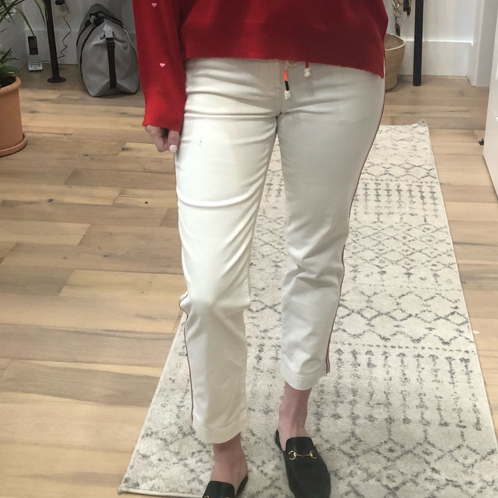 Sundry white pants w stripe - NWT